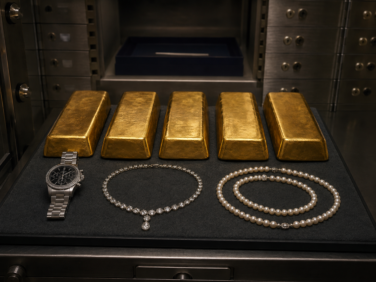 Private vault inventory of gold and jewelry